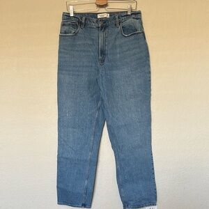 Abercrombie & Fitch curve love 90s straight ultra high-rise Classic Blue Jeans